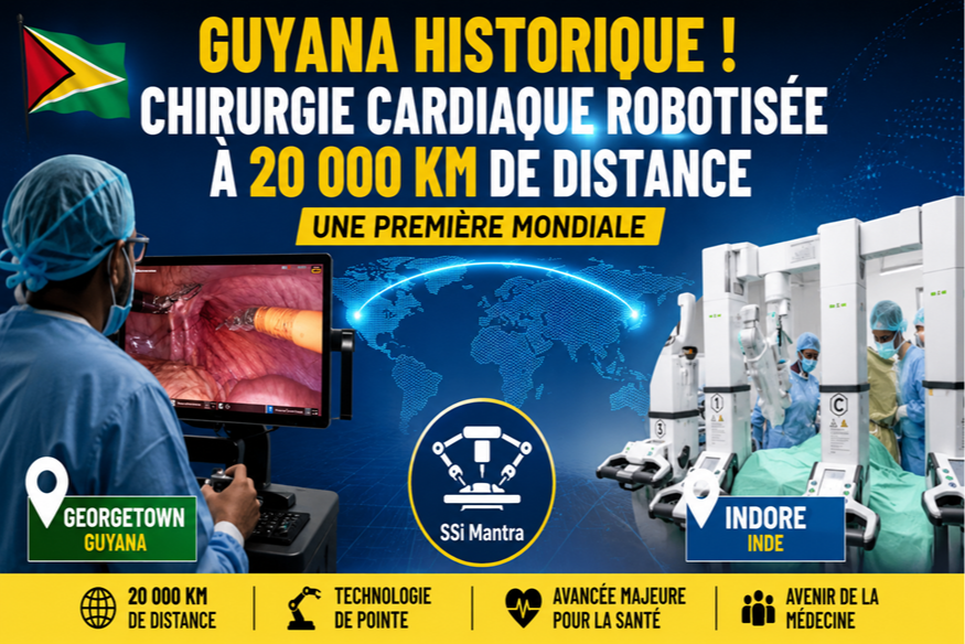 Santé : le Guyana réussit une chirurgie cardiaque robotisée à 20 000 kilomètres de distance, une première mondiale qui ouvre de nouvelles perspectives